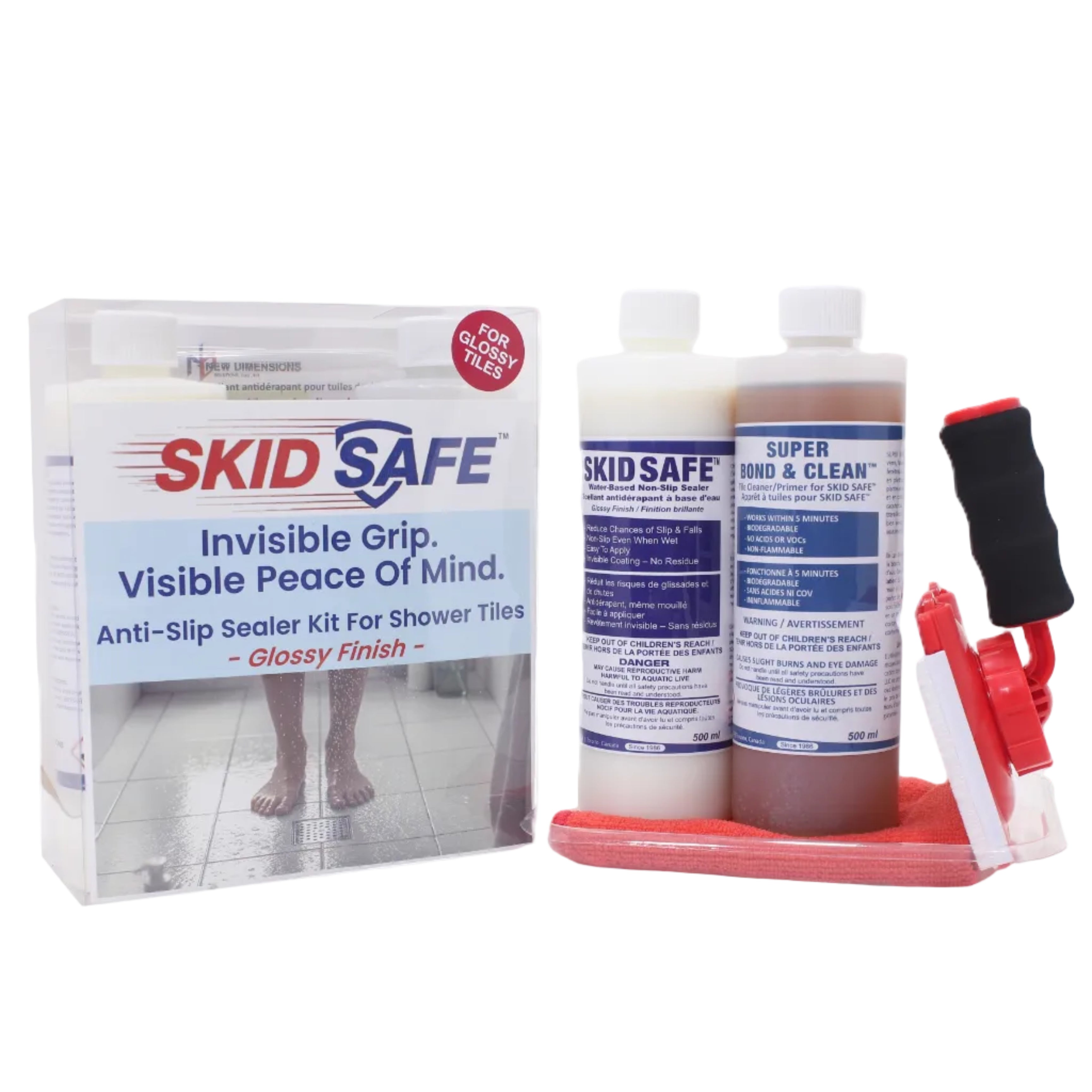 SKID SAFE™ Anti-slip Sealer Kit for Shower Tiles (covers 35 sq. ft.)